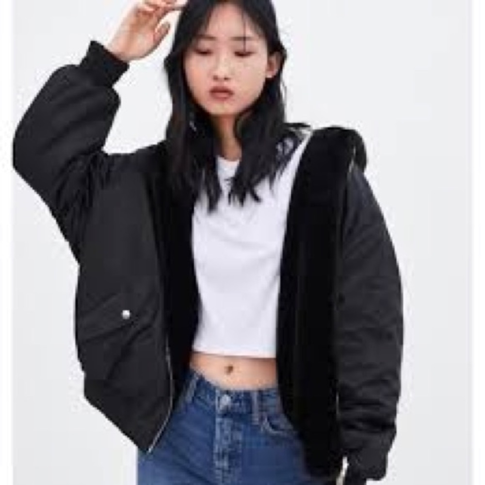 Zara Reversible Bomber Jacket (Faux Fur)